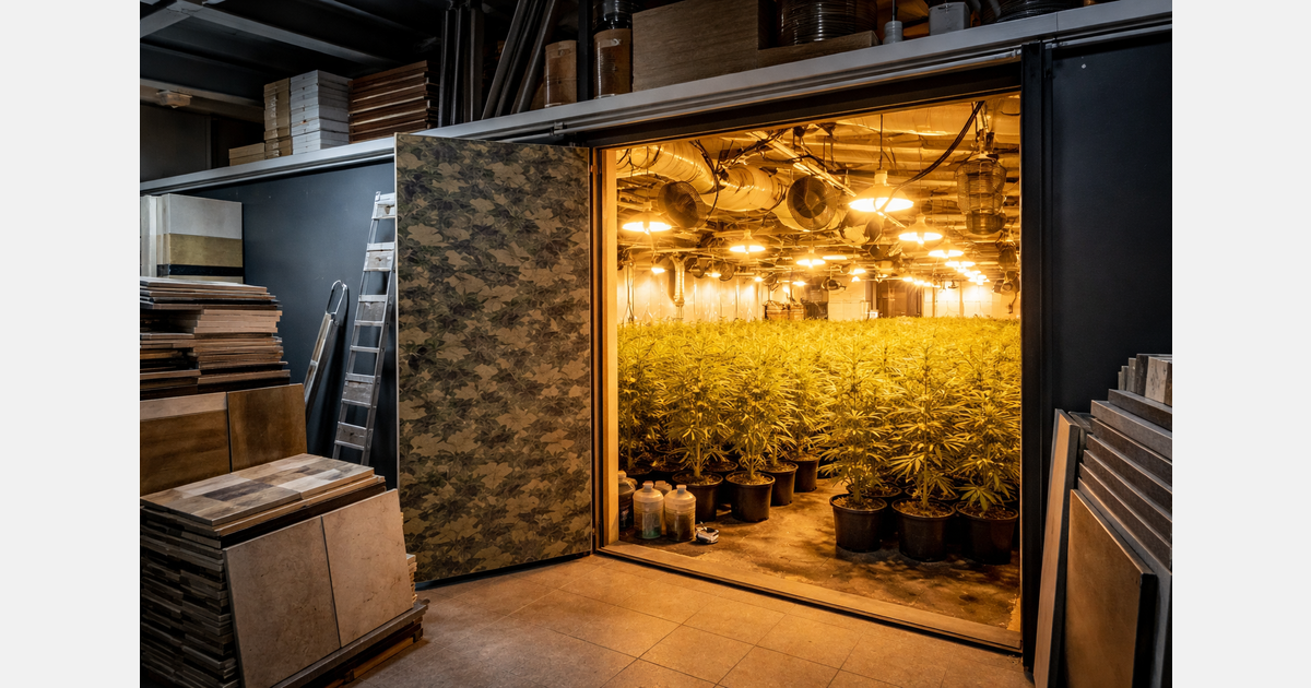 Vloerenwinkel in Goes blijkt dekmantel te zijn voor hennepkwekerij met ruim 2300 planten