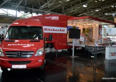 KitchenAid, aanbieder van grote en kleine huishoudelijke apparaten, pakte de aandacht van de bezoekers met een KitchenAid-vrachtwagen.