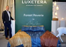 Frederic Mahieu maakte met Luxetera zijn debuut op de beurs. Vorig jaar werd het interieurbedrijf met een eigen gamma opgericht. Zo werd in Parijs de Forest Reverie gelanceerd.