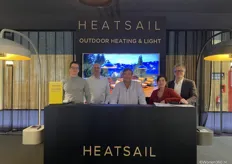 Het team van Heatsail met v.l.n.r: Pieter, Luc, Philip, Katja en Sven.