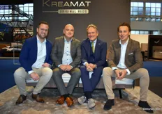 Het salesteam van Kreamat, met v.l.n.r. Brain Jansen, Ben Spork, Peter Van Rompuy en Olivier Biesmans.