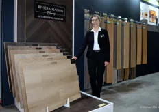 Manuela Jaeger van IPC Krause, dat in Duitsland het jonge vloerenmerk Rivièra Maison Flooring distribueert. 