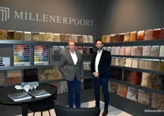 Math de Weerdt en Maurice van Es van Millenerpoort stonden er vooral voor nieuwe leads uit Duitsland. Het bedrijf is druk met het lanceren van een nieuwe tapijtcollectie; imm cologne kwam daarvoor te vroeg.