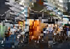 Een blik op de stand van Akupanel die samen met Prodinex en Akuvilt een stand had.