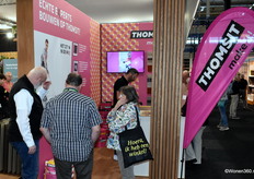 Een kijkje in de stand van Thomsit, producent van vloerbedekkings- en parketlegmaterialen.