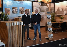 Bob van Geest en Bart Coenen (rechhts) van T&G Wood International BV, een groothandel van exclusieve houten vloeren.