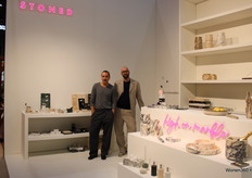 Het duo Derkan Atakan en John ter Riet lieten de High on Marble collectie van Stoned zien.