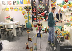 Bij de stand van Big Panda was aan kleur geen gebrek, met de vrolijke creaties.
