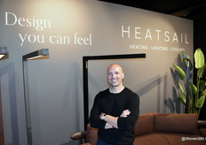 Commercieel directeur Hector Seghers van Heatsail, dat stijlvolle buitenverwarming en verlichting liet zien.