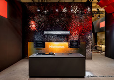 Miele had een strakke stand en toonde het nieuwste op het gebied van microwave.