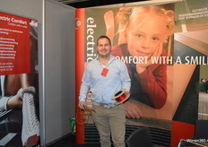 Frank Oosterwijk vertegenwoordigde de stand van Electric Comfort: specialist in elektrische (vloer) verwarming.