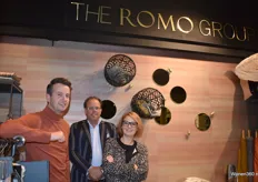 Frank van Gemert, Jelmer Pott en Jolanda van Tellingen van The Romo Group. De nieuwste collecties van Kirkby Design, Zinc Textile en Villa Nova zijn goed ontvangen.