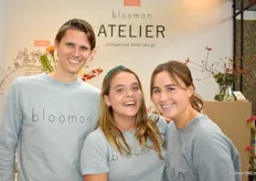 Reinoud Haal, Sterre Biesheuvel en Kiki van Lohuizen van Atelier Bloomon, de naar eigen zeggen meest flexibele bloemenservice van Nederland die je keer op keer verrast met een verse bos bloemen uit het seizoen...