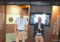 Kristoff Ver Eecke, directeur van Print Acoustics by Triplaco, samen met Philiep Caryn van Caryn Communication.
