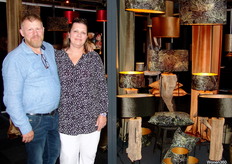 Naast de nieuwe lampenkappen showden Frank en Nel van V-Pro bijpassende kussens.