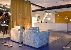 Een blik in de stand van Unifit, ook een nieuwkomer. Het bedrijf is specialist in high-end lichtprojecten. De merken die zij op het ETC toont zijn: Tunto, Baltensweiler, Buschfeld en Meljac.