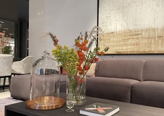 Ook in de stand van Keijser & Co waren de herfsttinten terug te zien in de decoraties.