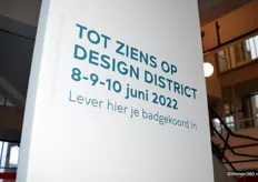 De volgende editie van Design District zal gehouden worden op 8, 9 en 10 juni 2022.