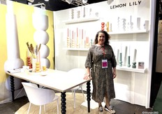 Najat Lemonesset Ouali bij haar collectie Lemon Lily.