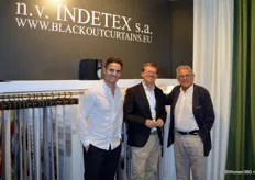 Indetex is al meer dan 40 jaar actief in de markt van verduisterende gordijnen en voeringen. Brahim Chaar, Philippe Debie en Roberto Silva presenteerde de nieuwe stoffen aan bezoekers.
 