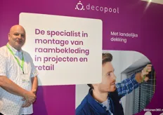 Robin Sieval van Decopool, dat steeds meer body krijgt. Het bedrijf is een raamdecoratiemontage-onderneming en levert een bijdrage om het huidige tekort aan vakmensen te verkleinen. Het werf, selecteert en leidt zelf vakkundig personeel op.