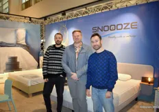 Het team van het jonge merk Snooze Bedding (matrassen en boxsprings), met v.l.n.r. Remi Esquelisse, Michael Fabry en Ken Stevens. 