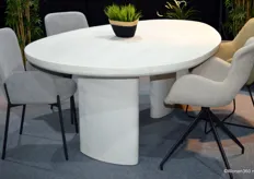 Tafels van IDEA Furniture, gemaakt van betonplex en MDF.