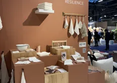 Ook Design for Resilience was exposant bij het Belgisch Paviljoen. Ze presenteerden er milieuvriendelijke textiel dat volledig recyclebaar is.