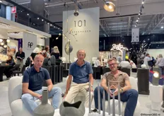 V.l.n.r. Wietse, Mark en Bas Quist van Home for Brands in de stand van 101 Copenhagen dat in hun merken portfolio zit.