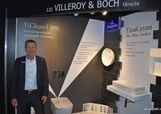 Accountmanager Melchior Bras vertegenwoordigde Villeroy & Boch met de allernieuwste producten.
