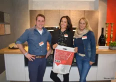 Jeroen Alink, Rejhan Putz en Yvonne Leussink vertegenwoordigden keukenfabrikant XXX Lutz uit Duitsland.