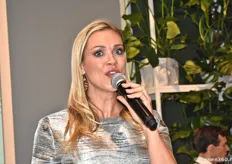 Presentatrice én ex Miss België Virginie Claes voerde het woord tijdens de uitreiking van de Balthazars.