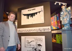 Lucas Brayeur van Pixart Gallery, dat o.a. werk heeft van zo’n tien verschillende artiesten. Hun werken zijn verkrijgbaar op plexyglas van 5 mm dik.