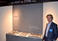 Kristof Tsjoen van Stone toonde Gio Ponti. Het bedrijf is een groothandel in tegels en platen, staat bekend als kwaliteitsvolle solution provider voor zowel natuursteen, keramiek als terrazzo.