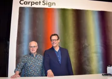 Han Meulendijk en Bruno van der Voort van Carpet Sign, producent van maatwerk karpetten. De productie vindt plaats in Asten.