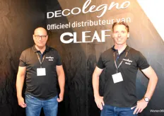 Guus Wilhelm en Kees-Jan Veerbeek van DecoLegno, exclusief leverancier van de collectie Decoratief Plaatmateriaal van het Italiaanse merk Cleaf.
