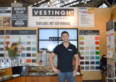 Robert voor de producten van De Vestingh, een verflabel met een verhaal. Er werden meerdere producten gepresenteerd, waaronder de nieuwe LAB Eco Paint Spice.