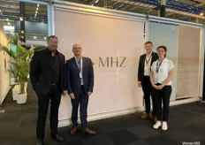 V.l.n.r. Emmanuel, Geert, Pierre en Kelly van het Luxemburgse raamdecoratiebedrijf MHZ. 