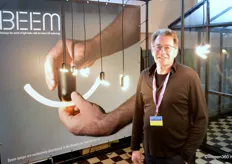 Ton Verhoeven, managing director van Tover Design, dat een internationale salesagentschap is van verschillende design- en verlichtingsproducten. Op DDW stond het label BEEM in de spotlights.